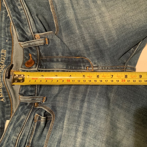 American Eagle Outfitters ‘Skinny Kick’ Slim Cut Barely Boot Blue Jeans (28x29) - Picture 8 of 9